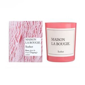 Maison La Bougie Paris Sorbet Candle in Rose, glacé & fraise. 6.34 ounces, NIB!